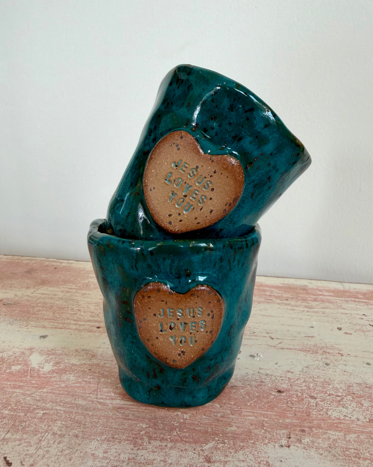 Nora Toddler/Espresso Cup JLY Heart Blue