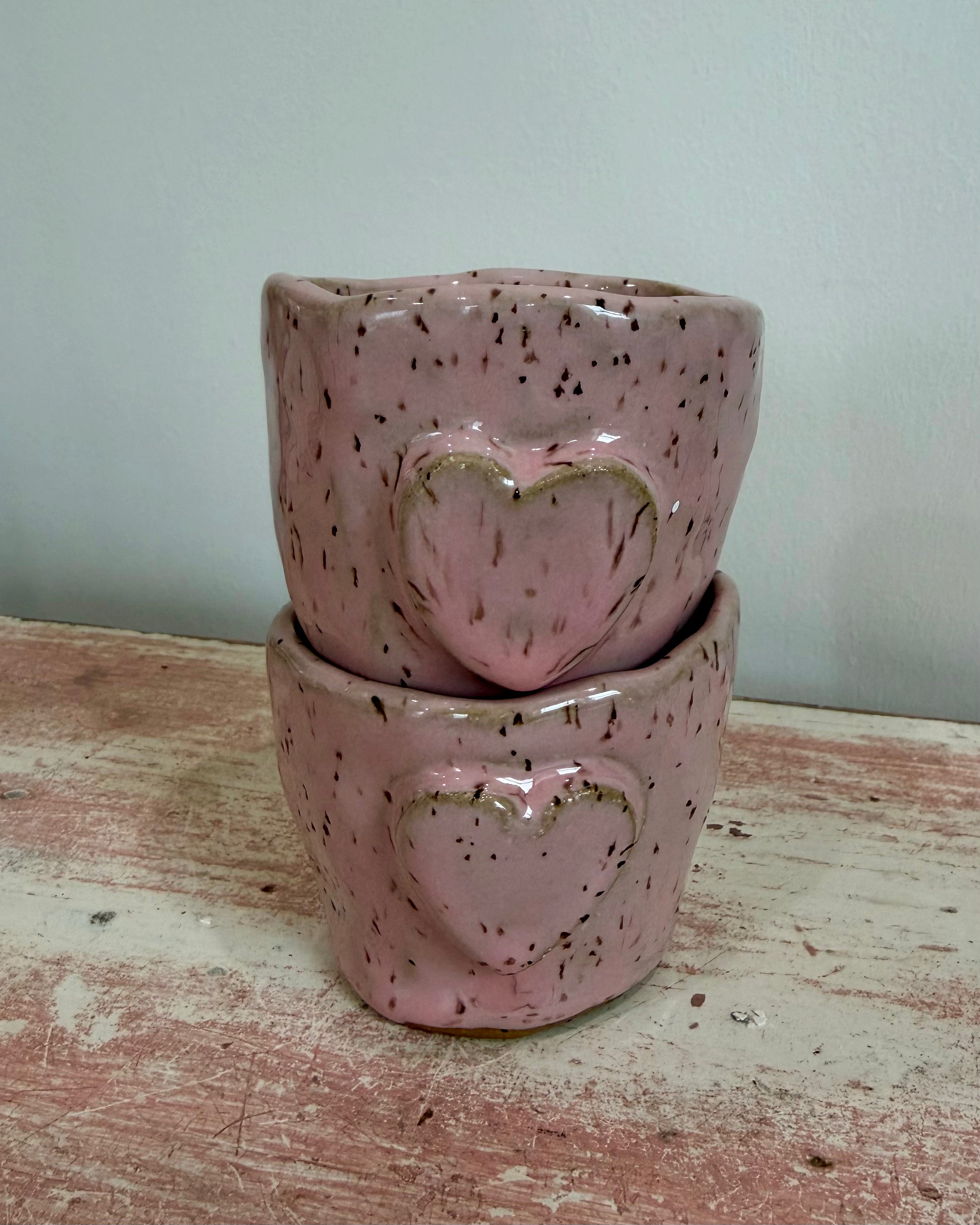 Nora Toddler/Espresso Cups Pink Heart